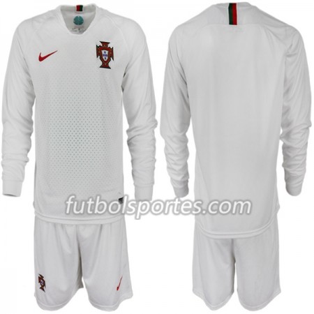 Camisetas Portugal Niño Segunda Equipacion Mundial 2018 Manga Larga